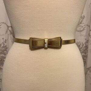 Lilly Pulitzer Gold Bow Belt Size Small